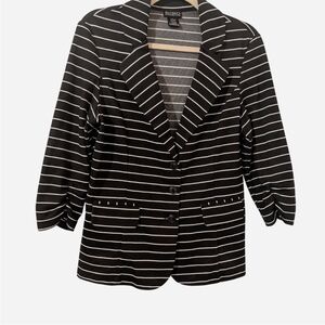 Pre-owned Black Striped Women's Blazer